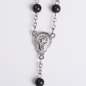 <span class=keywords><strong>Rosario</strong></span> Cattolico con Croce e Perle di Vetro <span class=keywords><strong>Nero</strong></span> per Preghiera, Best Seller - Product Image 6