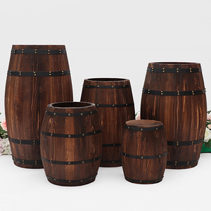 <span class=keywords><strong>Barril</strong></span> de Vino Decorativo de Madera Retro para Jardín, Adorno de <span class=keywords><strong>Bar</strong></span> para Bodas, Barriles de Madera - Product Image 3
