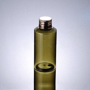 Pedido mínimo permita bronce tornillo Cap 100 mL ámbar plástico <span class=keywords><strong>verde</strong></span> botella PET cosmética - Product Image 3