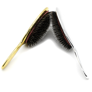 Spazzola per Capelli di Alta Qualità in Pura Setola di Cinghiale, Antistatica, Ovale con Cuscinetto <span class=keywords><strong>d</strong></span>'Aria, Disponibile in Argento e <span class=keywords><strong>Oro</strong></span> - Product Image 6