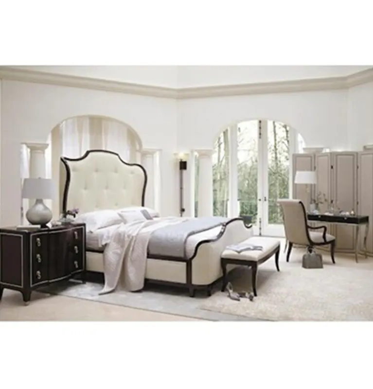 Luxury French Royal wood double bed designs Bedroom Furniture Sets solid wood furniture