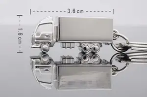 Truck Keychain Custom 3D Metal Mini Truck Keychain