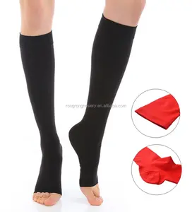Компрессионные носки до колена для медсестер, для варикозного расширения вен