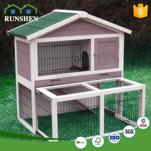 2018 Wooden Rabbit Hutch With Horizontal Sliding Rabbit Cages