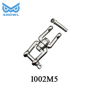 <span class=keywords><strong>Manille</strong></span> à <span class=keywords><strong>double</strong></span> œillet pivotante en acier inoxydable SNOWL pour usage maritime - Product Image 2