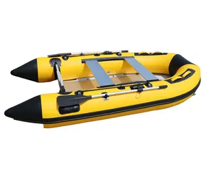 2.3m inflatable high speed boat with aluminum hull with CE and 0.9mm PVC inflatable fish boat and inflatable aluminum floor boat