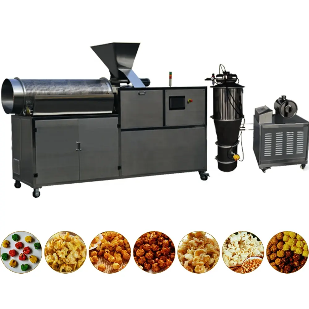 Big Capacity Hot Air Salty Cheese Chocolate Caramel Popcorn Machine Industrial With Factory Price