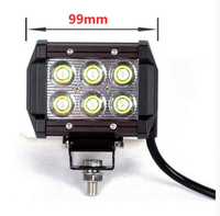 Auxtings-barre lumineuse led 18W, lampe universelle de travail, pour voiture, Jeep tout-terrain, ATV, SUV, camion