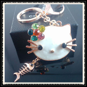 Le golden trousseau. tête de chat, keychain en alliage zince - Product Image 1