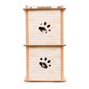 DEKU <span class=keywords><strong>Cat</strong></span> Scratch Lounge Các Tông <span class=keywords><strong>Cat</strong></span> Scratchers 2 Lớp Nhà Các Tông Sóng Nhà Mèo Với Bảng Cào CP-205-01 - Product Image 5