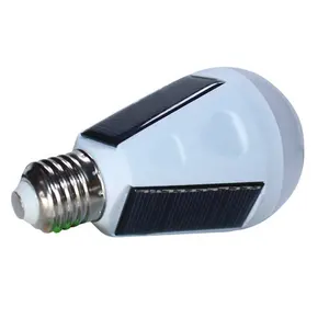 E27 3w 12w capteur solaire rechargeable d'urgence à led ampoule