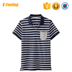 OEM Encargo Al Por Mayor de Alta Calidad de Algodón Para <span class=keywords><strong>Hombre</strong></span> Camisas de Polo A <span class=keywords><strong>Rayas</strong></span> de Manga Corta - Product Image 2