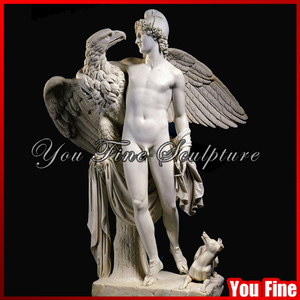 Estatua de Mármol de <span class=keywords><strong>Zeus</strong></span> y Ganímedes Tallada a Mano a Tamaño Real Personalizada - Product Image 2
