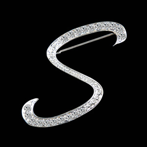 Broche con 26 letras para mujer, broche con letras en inglé<span class=keywords><strong>s</strong></span>, joyería - Product Image 3