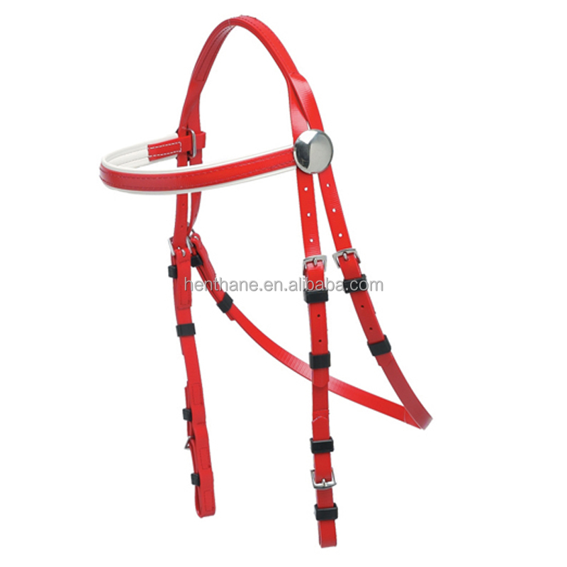 Western rouge PVC endurance bride de cheval