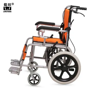 Silla de ruedas manuels portables légers enfants fauteuil roulant pour handicapés et handicapés
