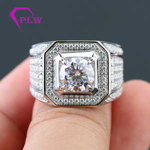 2019 populaire ontwerp E <span class=keywords><strong>F</strong></span> witte kleur ronde hearts arrows cut 3.0 carat <span class=keywords><strong>moissanite</strong></span> 15 gram gouden ring voor mannen