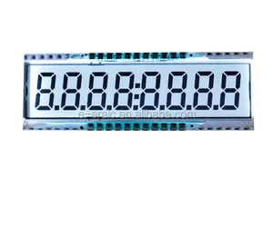 Suhu industri lebar jenis 8 digit 8 karakter LCD Segmen TN LCD GDC0103 custom made