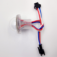 Éclairage LED pour parcs d'attractions, 3 points, 26 mm, cabochon PVC, IP67, LED, équipement de fête foraine, lumières changeantes de couleur, 5050smd RGB 12V