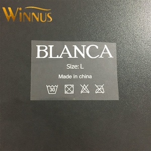 Logotipo personalizado Prensa de calor Lavado Cuidado Ropa Etiqueta Ropa de transferencia térmica Camiseta Hierro en Etiqueta de transferencia de calor para camisetas - Product Image 2