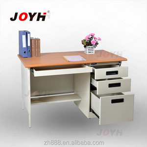 Mesa de trabajo de acero de <span class=keywords><strong>escritorio</strong></span> de <span class=keywords><strong>madera</strong></span>, <span class=keywords><strong>escritorio</strong></span> de oficina <span class=keywords><strong>blanco</strong></span> - Product Image 3