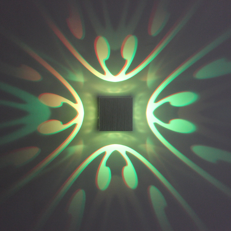 4 côté papillon nordique rvb mur LED lampe pour chambre décoration applique murale salon salle à manger coloré intérieur fête éclairage