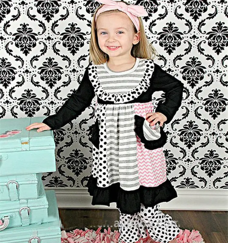 Giggle Luna rifare outfits ragazze boutique di abbigliamento all'ingrosso Ruffle bambini boutique di abbigliamento