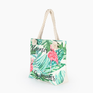 Sacs fourre-tout en toile vierges imprimés sur mesure en gros, sacs fourre-tout en toile à motif floral inspiré d'un bouquet <span class=keywords><strong>de</strong></span> lys par transfert thermique - Product Image 2