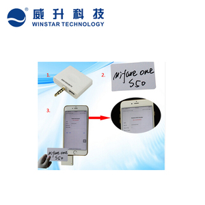 Xách tay ISO 14443A 13.56 MHZ mini audio Jack <span class=keywords><strong>RFID</strong></span> card <span class=keywords><strong>reader</strong></span> writer hỗ trợ android và apple ios hệ thống - Product Image 4