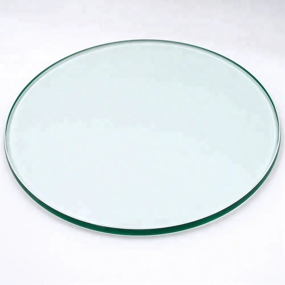 Sobremesa de vidrio templado ovalado, redonda, ovalada, 8mm, 10mm de espesor