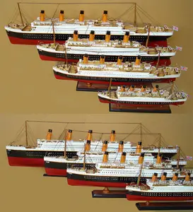 Rms Titanic (Set Van 4) Houten Ocean Liner Model-Ambachtelijke Schip