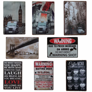 Pasokan pabrik plakat cetak kustom antik logam timah dekorasi tanda kustom pelat logam plak untuk <span class=keywords><strong>Bar</strong></span>