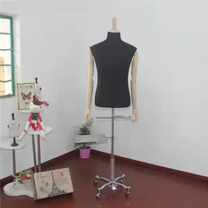 Maniquí masculino para escaparate masculino, Torso, maniquí de exhibición de tela a la moda con soporte para pantalones y zapatos - Product Image 1