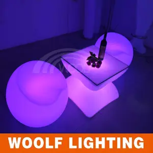 Tavolo e Sedile del water Set Set Design A LED Glow Mobili Da Giardino Moderno