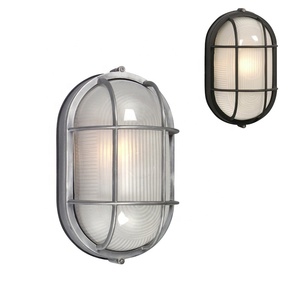 MODERN OUTDOOR WATERPROOF <strong>SILVER</strong> E26 E27 <strong>LIGHT</strong> for <strong>WALL</strong> CAST ALUMINIUM OUTDOOR OVAL BULKHEAD <strong>WALL</strong> <strong>LIGHT</strong> - Product Image 3