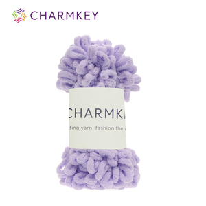 Benang Rajut Charmkey Fancy <span class=keywords><strong>Yarn</strong></span> Super Lembut Chunky Chenille Polyester Finger <span class=keywords><strong>Loop</strong></span> untuk Rajutan Tangan - Product Image 4