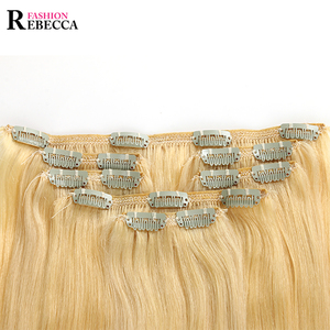 Phong Cách Phổ Biến Màu Sắc Khác Nhau 100% Tóc Con Người Clip Trong Phần Mở Rộng Tóc Từ Rebecca Trung Quốc - Product Image 6