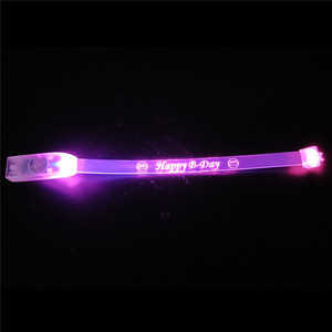 Nhiều Màu Bên Sinh Nhật Sự Kiện <span class=keywords><strong>LED</strong></span> Ánh Sáng Lên Dây Đeo Cổ Tay - Product Image 5