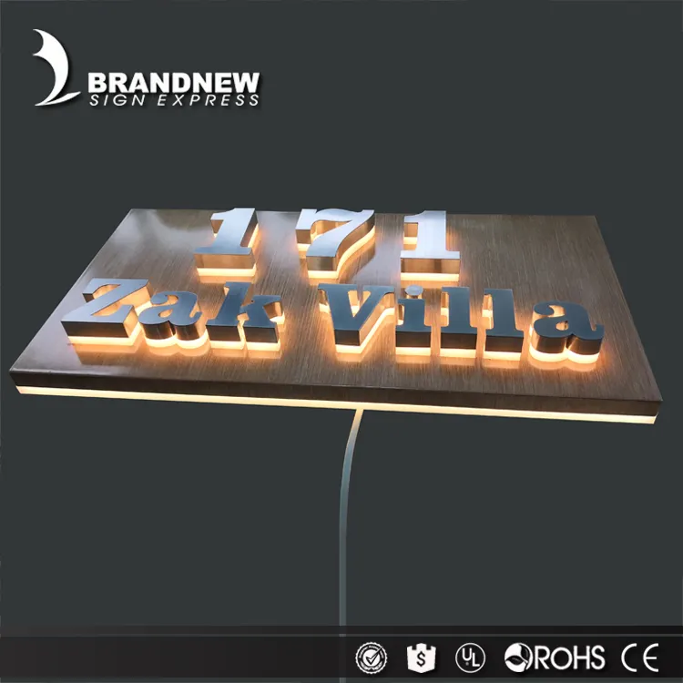 Oem Rvs Acryl Teken Makers Led Backlit Kanaal Verlichte 3d Brief