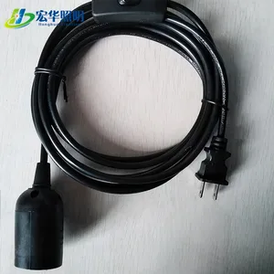 E26 Lamp Holder ST64 Bulb E26 E27 Lamp Holder Indoor Pendant Lamp Cord Power Cable With Lamp Socket