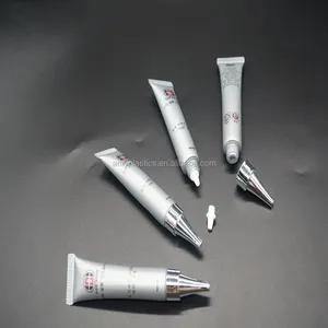 5ml Plastic Cosmetic Tube Packaging With Metallic Long Nozzle For Eye Cream