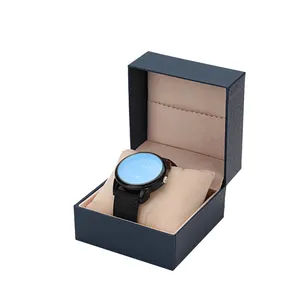 枕付き高級紙革カスタム時計包装ボックス高品質の段ボール紙包装時計ボックス