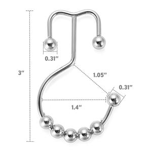 Anneau <span class=keywords><strong>Crochets</strong></span> de Rideau de Douche <span class=keywords><strong>pour</strong></span> Salle De Bain Douche Tringles à <span class=keywords><strong>Rideaux</strong></span> En Acier Inoxydable résistant à La Rouille En Métal Accessoires De Rideau - Product Image 3