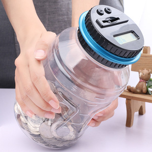 Coffre-fort électronique automatique en mousseline de soie, caisse à monnaie pour enfants, Transparent, vente en gros, avec grand minuterie - Product Image 1