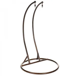 Dubbele Opknoping Gepoedercoat Koper Kleur Patio Swing Stoel Frame Met Stand