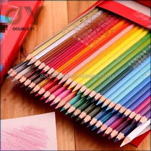 Eco friendly Colourful Writing Pencils Wooden Water Soluble Color Pencil Set / 12 24 36 48 color