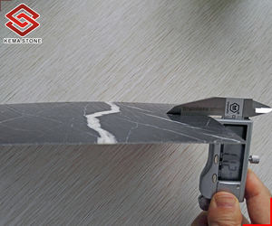 Super Slim Thin Real Natural 1mm Stone Black Marquina <strong>Marble</strong> Veneer <strong>Sheet</strong> - Product Image 1