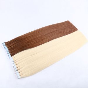 Cinta de trama de piel dibujada doble en extensiones de cabello humano Cinta humana afroamericana 100% Remy indio 20 piezas/paquete de existencias - Product Image 5