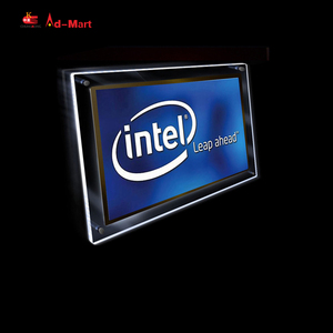 Chất lượng cao Acrylic/pha lê dẫn đăng treo tường hiển thị khung mỏng pha lê hộp Đèn - Product Image 4