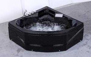 Bañera Esquinera Económica HS-B230 / Bañera Triangular Negra / Bañera <span class=keywords><strong>de</strong></span> Acrílico Negra - Product Image 4